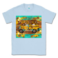 Dusty Blue western bee gnomes truck honeycomb  leopard turquoise wooden serape Classic Tee - Artiststas