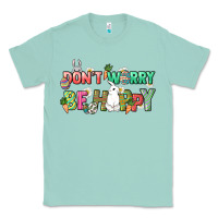 Seafoam Don't worry be hoppy Easter Day Classic Tee - HowdyJamesFarm