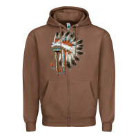 Chestnut indian headress Zipper Hoodie - AdoDesignShop