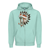 Seafoam indian headress Zipper Hoodie - AdoDesignShop
