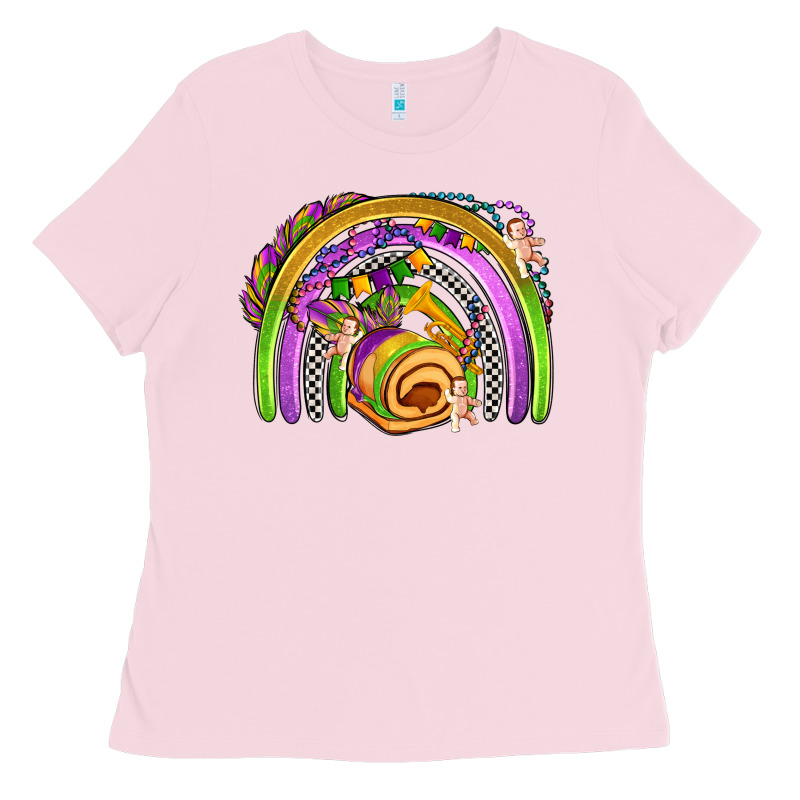 Mardi Gras Rainbow Ladies Tee by OliviaCreatesArt | Teevron