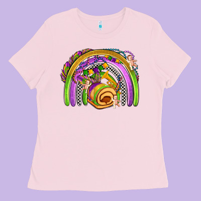 Mardi Gras Rainbow Ladies Tee Designed By Oliviacreatesart