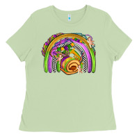 Matcha mardi gras rainbow Ladies Tee - OliviaCreatesArt