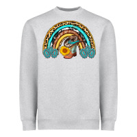 Heather Grey cowboy boots and hat rainbow Heavyweight Sweatshirt - AdoDesignShop