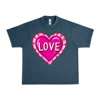 Midnight Navy valentine's day hearts Urban Heavy Tee - FaDigitalArtStudio