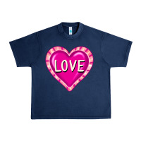 Navy valentine's day hearts Urban Heavy Tee - FaDigitalArtStudio