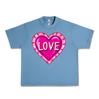 Pebble Blue valentine's day hearts Urban Heavy Tee - FaDigitalArtStudio
