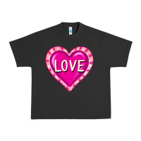 Pigment Black valentine's day hearts Urban Heavy Tee - FaDigitalArtStudio