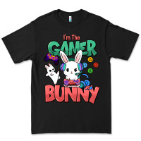 Black I'm the game Bunny Easter day Premium Tee - HowdyJamesFarm