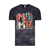 Cloud Black 4th of July mama with lightning bolt Vintage Tee - FaDigitalArtStudio