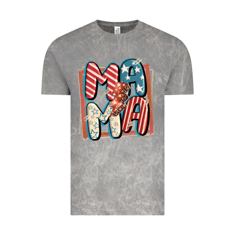 4th Of July Mama With Lightning Bolt Vintage Tee by FaDigitalArtStudio | Teevron