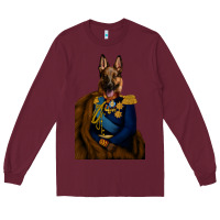 Burgundy Pet Portraits, Custom Pet Portraits, Renaissance Pet Portraits, Custom Long Sleeve Tee - RanaPortraitStore