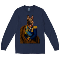 Navy Pet Portraits, Custom Pet Portraits, Renaissance Pet Portraits, Custom Long Sleeve Tee - RanaPortraitStore