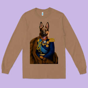 Pet Portraits, Custom Pet Portraits, Renaissance Pet Portraits, Custom Long Sleeve Tee Designed By Ranaportraitstore