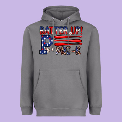 Batter Up Pre K Heavyweight Hoodie Designed By Jahusdesignshop