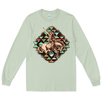 Matcha Aztec symbol rodeo Long Sleeve Tee - FaDigitalArtStudio