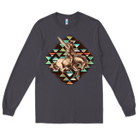 Smoke Aztec symbol rodeo Long Sleeve Tee - FaDigitalArtStudio