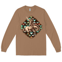 Toasted Coconut Aztec symbol rodeo Long Sleeve Tee - FaDigitalArtStudio