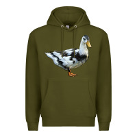 Army Green Ancona Duck Premium Hoodie - LillyAllenDesigns