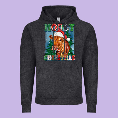 Mooey Christmas Heifer Vintage Hoodie Designed By Fadigitalartstudio