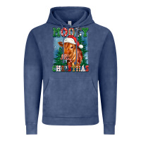 Vintage Denim mooey christmas heifer Vintage Hoodie - FaDigitalArtStudio