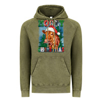 Vintage Olive mooey christmas heifer Vintage Hoodie - FaDigitalArtStudio