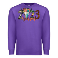 Purple 2023 senior bull skull Premium Sweatshirt - JahusDesignShop