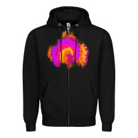 Black tie dye glitter patch Zipper Hoodie - AdoDesignShop
