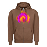 Chestnut tie dye glitter patch Zipper Hoodie - AdoDesignShop