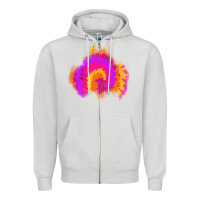 Dove Grey tie dye glitter patch Zipper Hoodie - AdoDesignShop