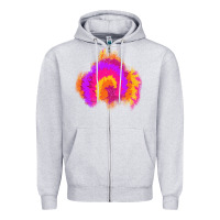 Heather Grey tie dye glitter patch Zipper Hoodie - AdoDesignShop