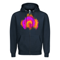 Navy tie dye glitter patch Zipper Hoodie - AdoDesignShop