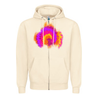Sandshell tie dye glitter patch Zipper Hoodie - AdoDesignShop