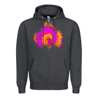 Smoke tie dye glitter patch Zipper Hoodie - AdoDesignShop