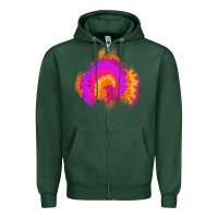 Sports Green tie dye glitter patch Zipper Hoodie - AdoDesignShop