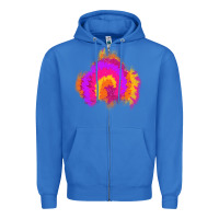 True Royal tie dye glitter patch Zipper Hoodie - AdoDesignShop