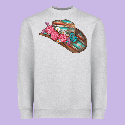 Cowboy Hat Heavyweight Sweatshirt Designed By Adodesignshop