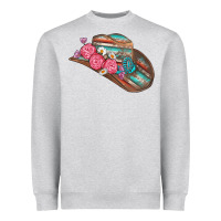 Heather Grey cowboy hat Heavyweight Sweatshirt - AdoDesignShop