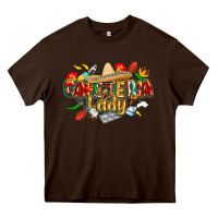Chocolate Brown cinco de mayo cafeteria lady Heavy Core Tee - CowGirlArtShop