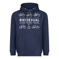 Navy bikesexual   cyclist bicycle biking bike cycling t shirt tee gift Heavyweight Hoodie - DesigneFamous