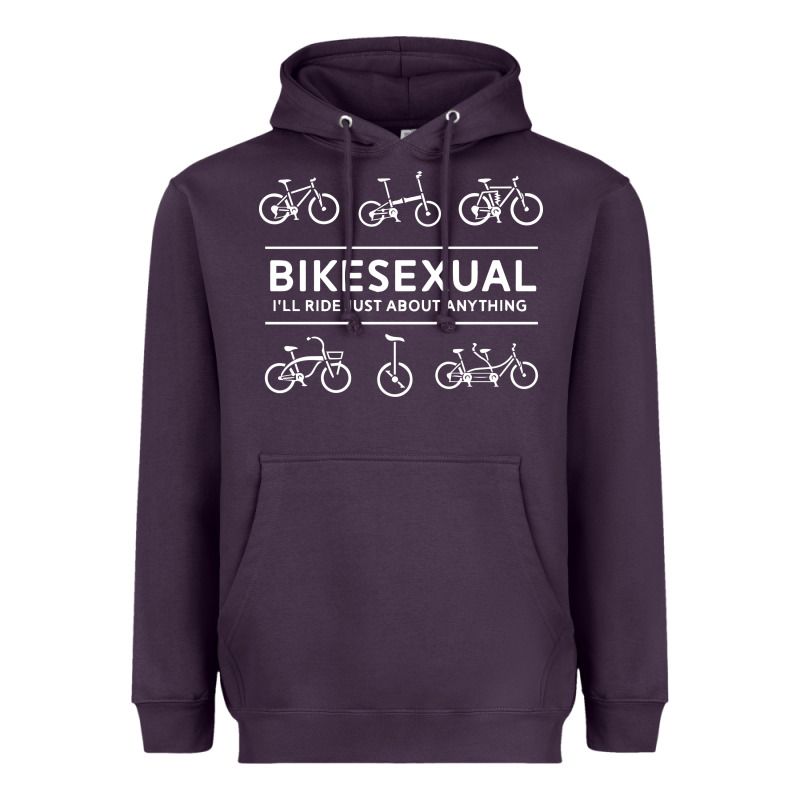 Bikesexual   Cyclist Bicycle Biking Bike Cycling T Shirt Tee Gift Heavyweight Hoodie by DesigneFamous | Teevron