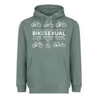 Sage bikesexual   cyclist bicycle biking bike cycling t shirt tee gift Heavyweight Hoodie - DesigneFamous