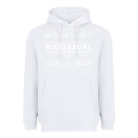 White bikesexual   cyclist bicycle biking bike cycling t shirt tee gift Heavyweight Hoodie - DesigneFamous