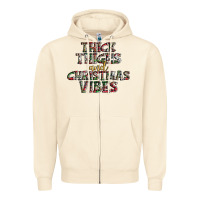 Sandshell thick thighs and Christmas vibes Zipper Hoodie - AdoDesignShop