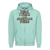 Seafoam thick thighs and Christmas vibes Zipper Hoodie - AdoDesignShop