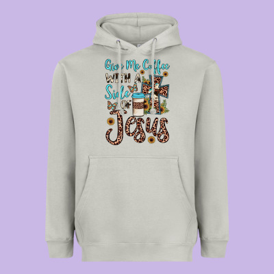 Give Me Coffee With A Side Of Jesus Heavyweight Hoodie Designed By Jahusdesignshop