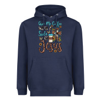 Navy give me coffee with a side of jesus Heavyweight Hoodie - JahusDesignShop