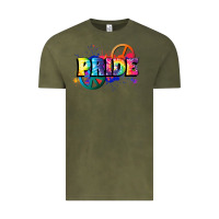 Vintage Olive Hippie pride Vintage Tee - FaDigitalArtStudio