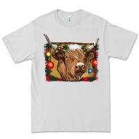 Dove Grey highland cow christmas Premium Tee - RanaPortraitStore