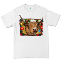 White highland cow christmas Premium Tee - RanaPortraitStore